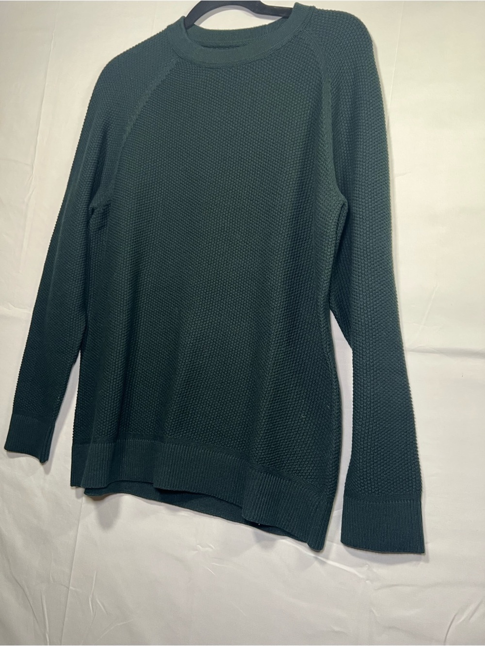 The Normal Brand Men’s Dark Green Textured Crewneck Sweater Medium - Picture 4 of 9